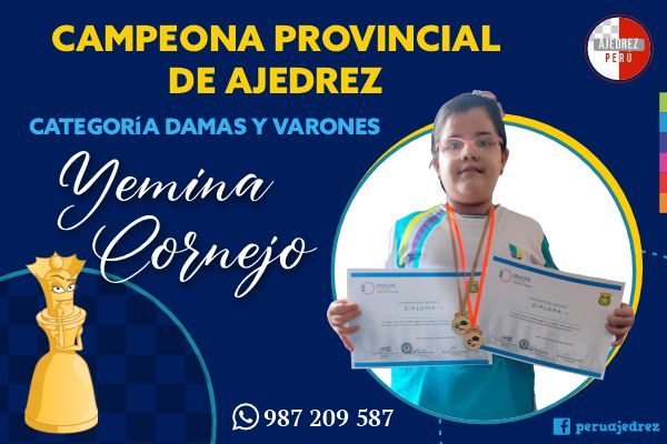 Campeona Provicncial de Ajedrez